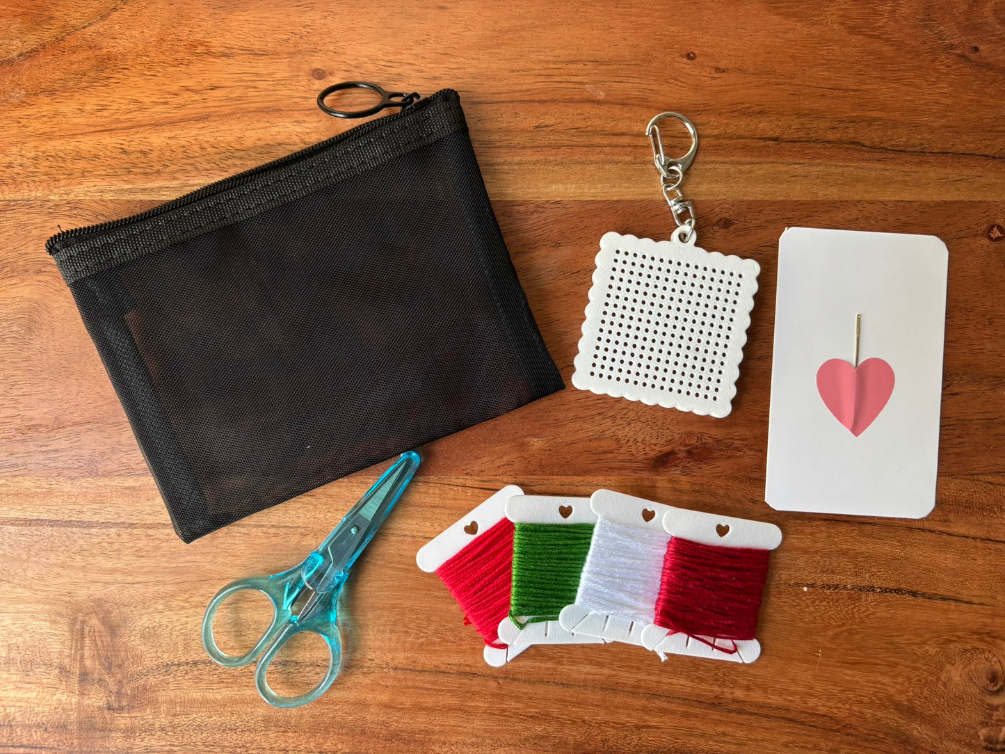 Cross Stitch Mini Bag Charm Kit - Cherry