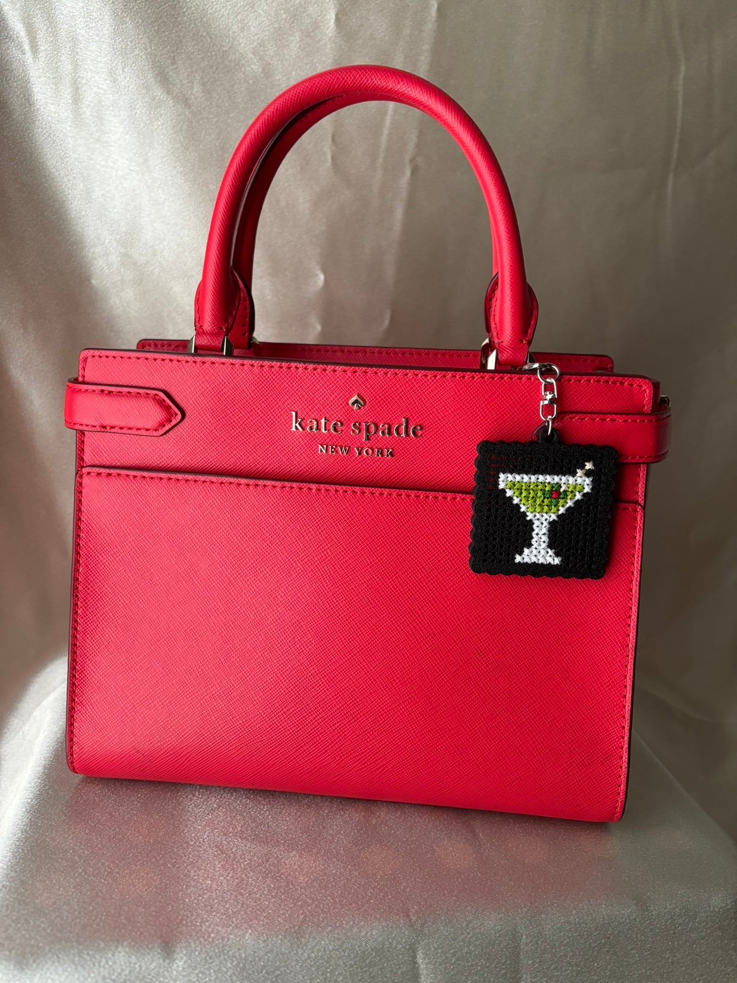 Cross Stitch Mini Bag Charm Kit - Martini