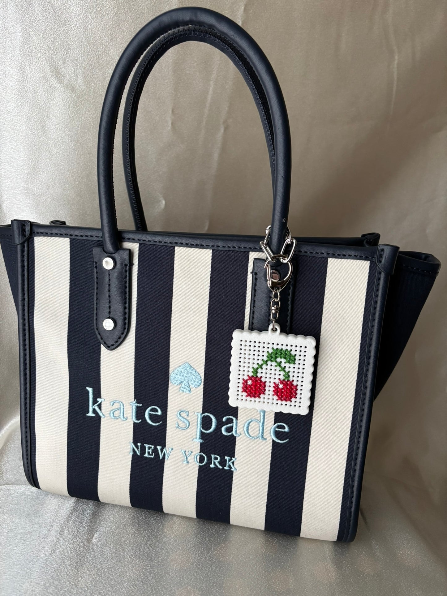 Cross Stitch Mini Bag Charm Kit - Cherry