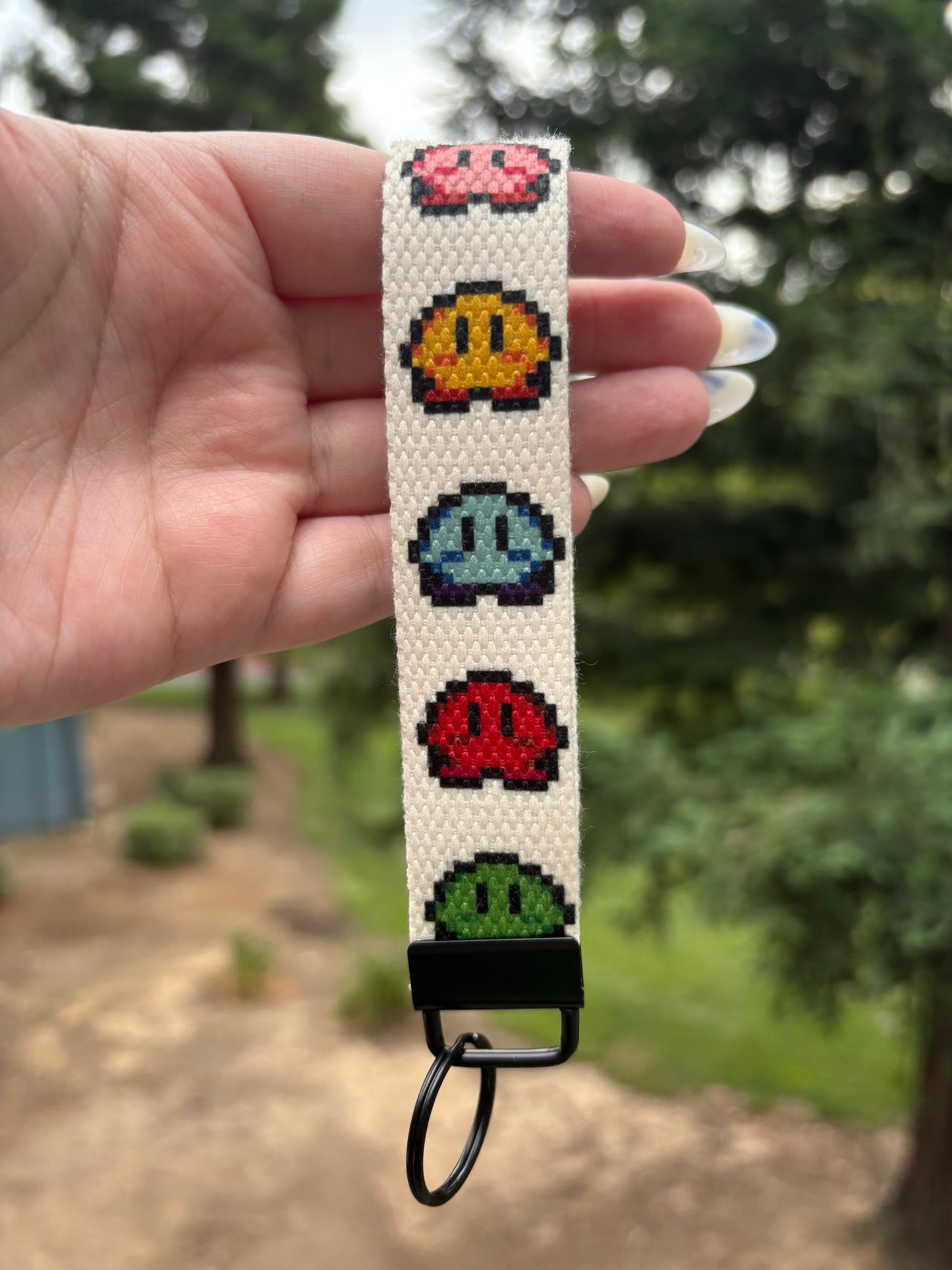 Wristlet Keychain  Pixel Buddy | Cute Gaming Wristlet