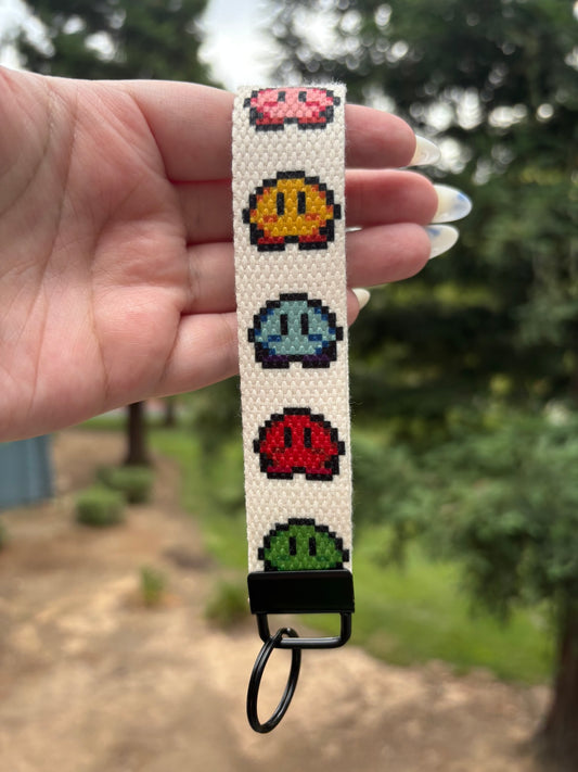Wristlet Keychain  Pixel Buddy | Cute Gaming Wristlet