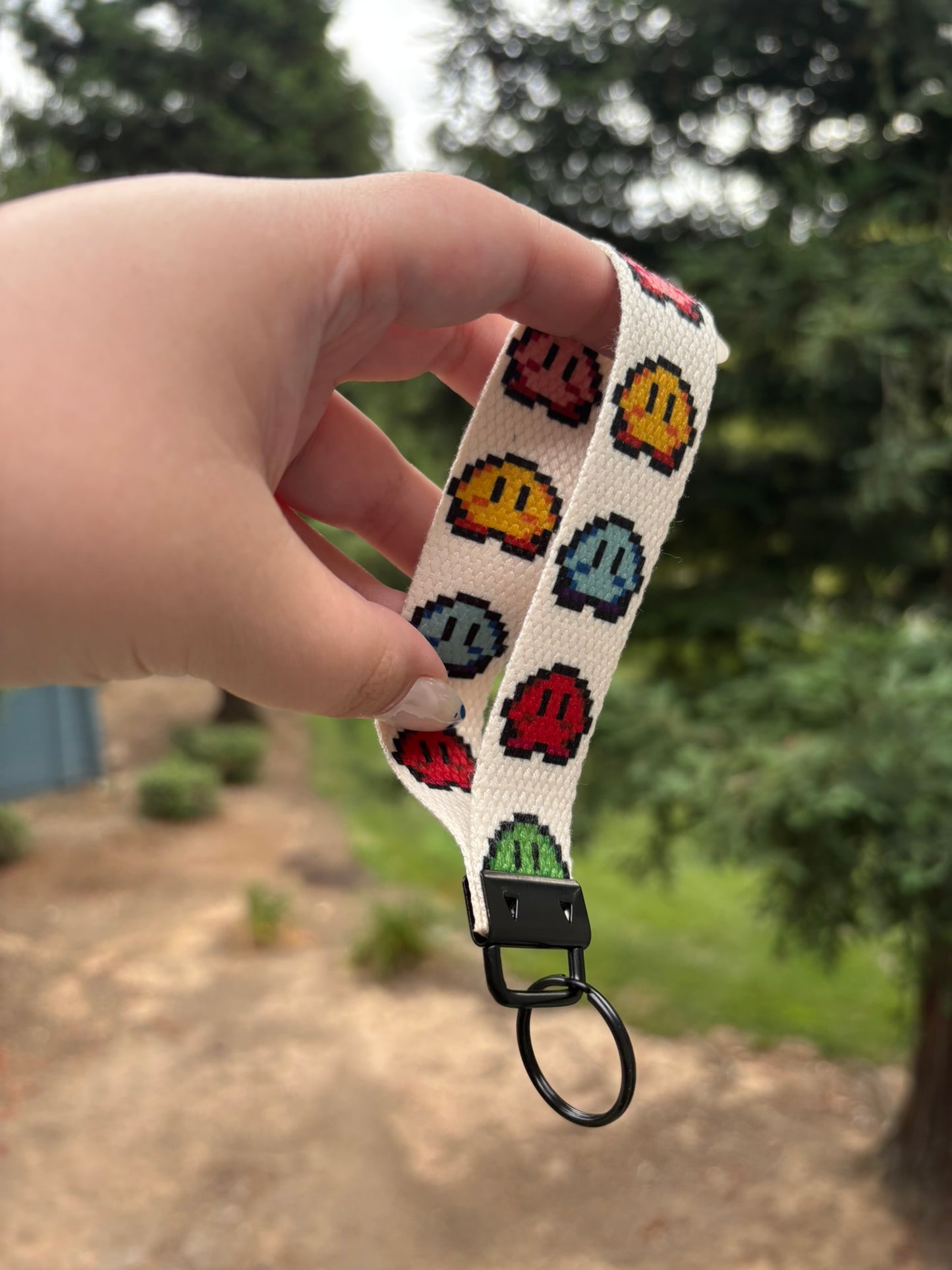 Wristlet Keychain  Pixel Buddy | Cute Gaming Wristlet